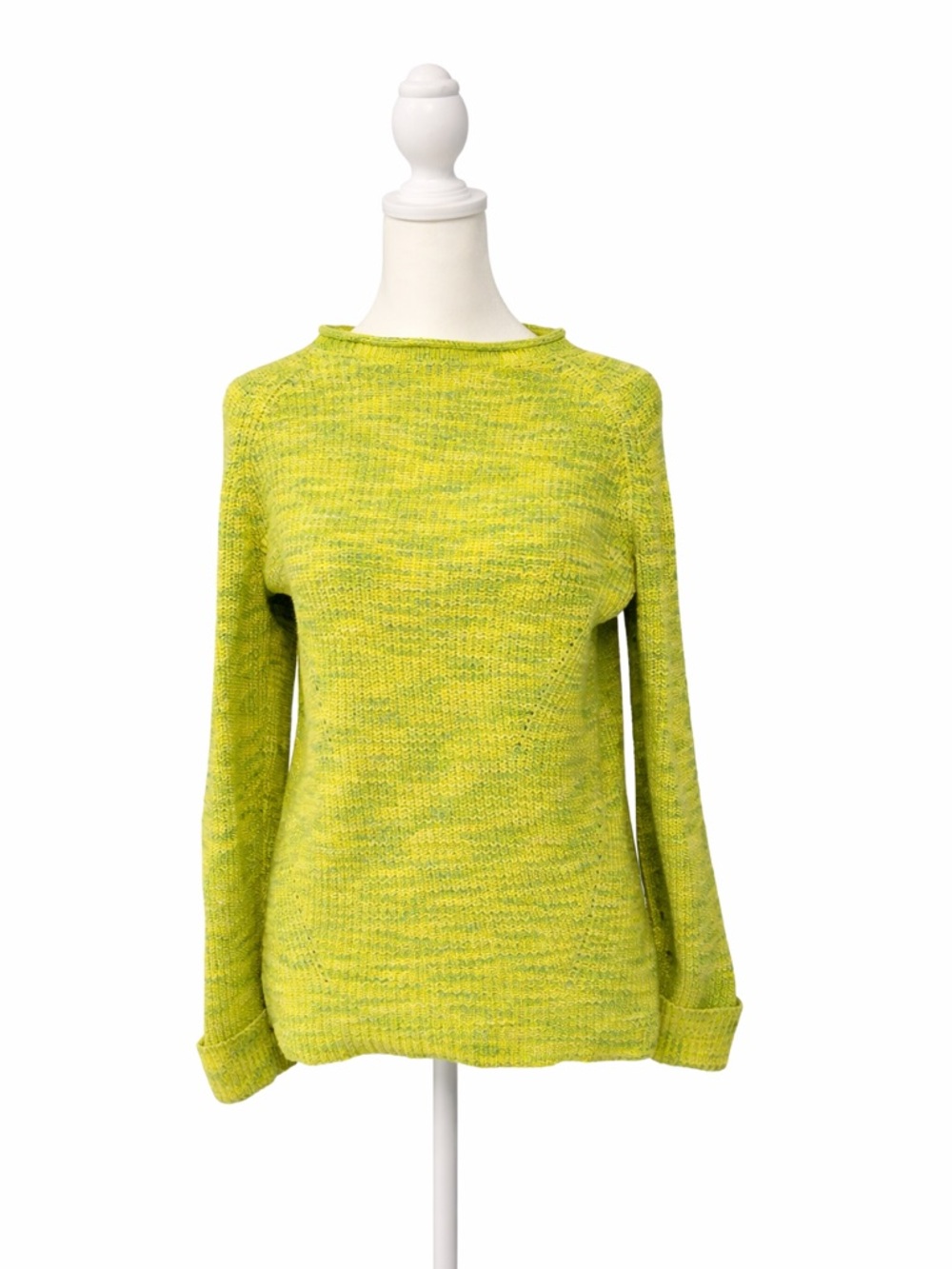 Style & Co. Lime Green Marled Crewneck Sweater